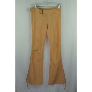 Farinos Cotton Pants 11 12 Orange Juniors Flare Embroidered w/Belt New